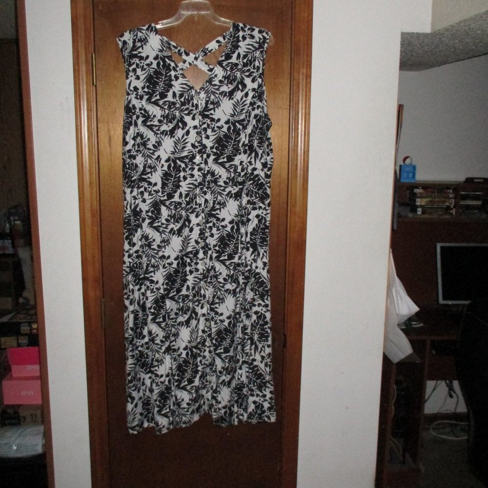 Only Necessities Button-Front Gourded Sundress 22w - image 1